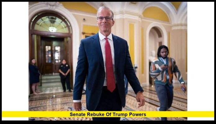 senate rebuke of trump powers