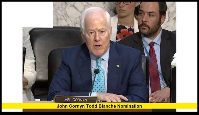 John Cornyn Todd Blanche nomination