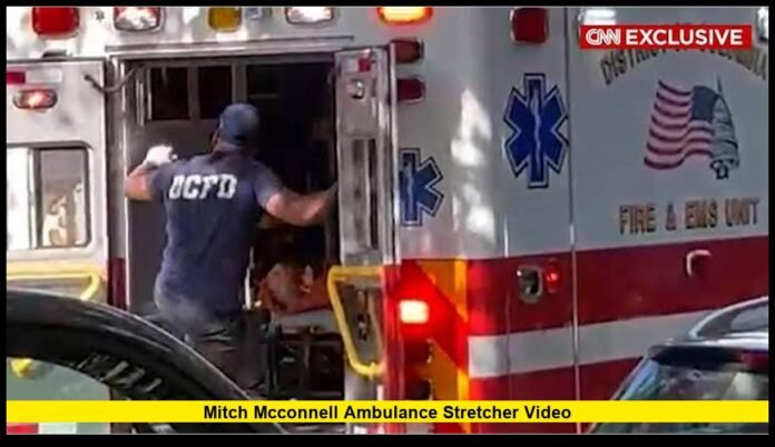 mitch mcconnell ambulance stretcher video