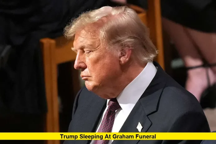 Trump Sleeping at Graham Funeral Trump Sleeping at Graham Funera