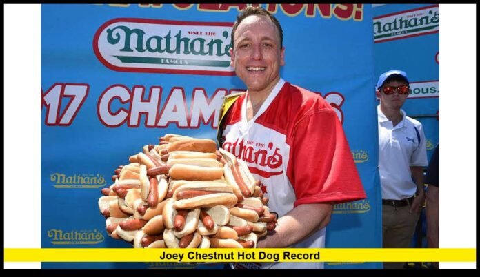 joey chestnut hot dog record