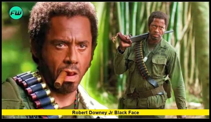 robert downey jr black face