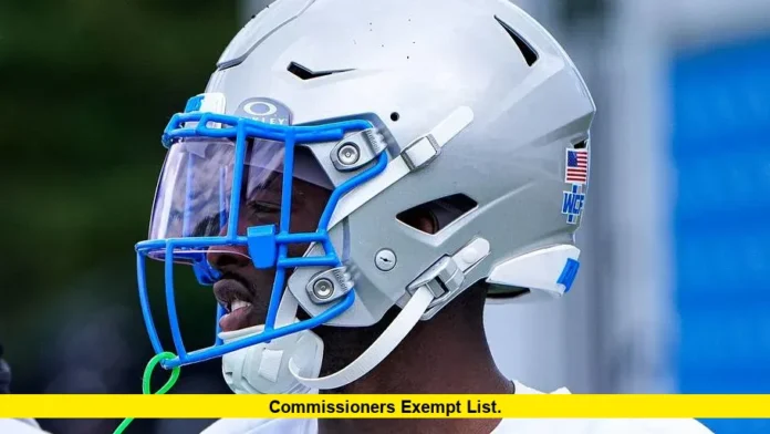 Commissioners Exempt List. Commissioners Exempt List