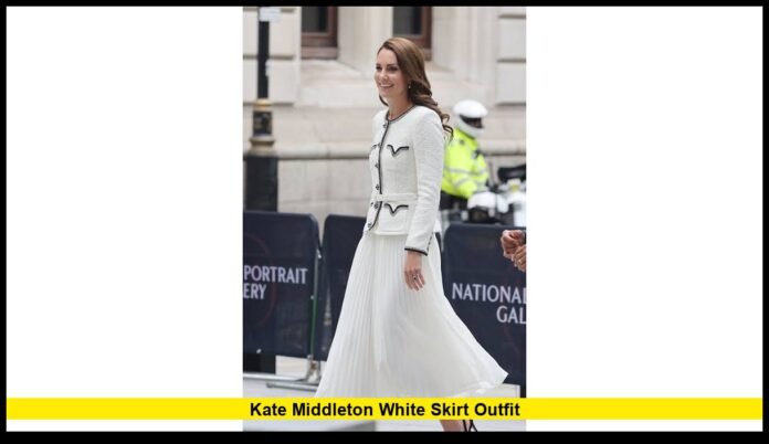 Kate Middleton white skirt outfit