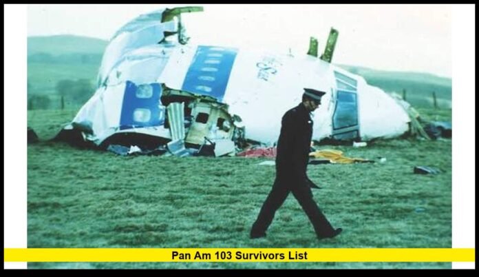 Pan Am 103 survivors list Pan Am 103 survivors list