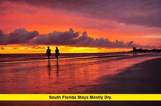 South Florida stays mostly dry. South Florida stays mostly dry