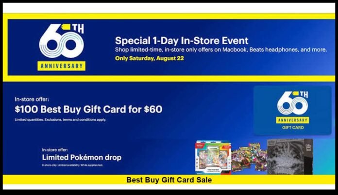 best buy gift card sale $100 Gift Card Available for $60 in Stores Today