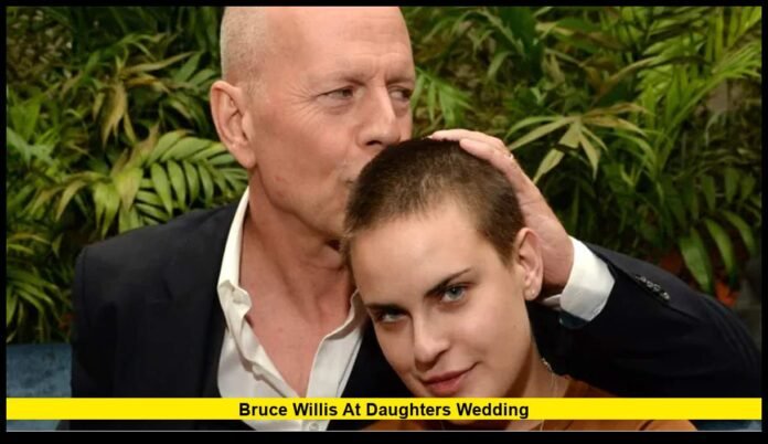bruce willis at daughters wedding