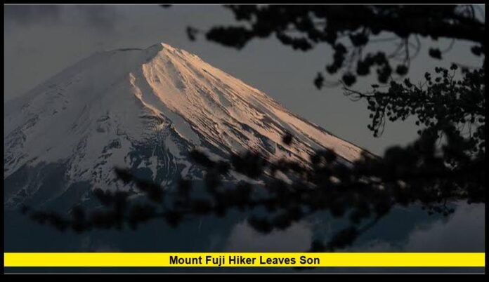 mount fuji hiker leaves son mount fuji hiker leaves son