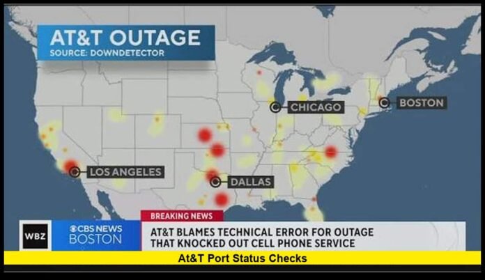 AT&T port status checks T&T port status