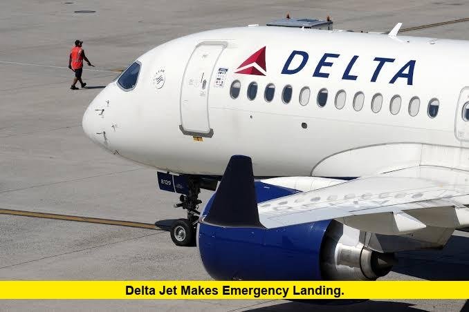 Delta jet makes emergency landing