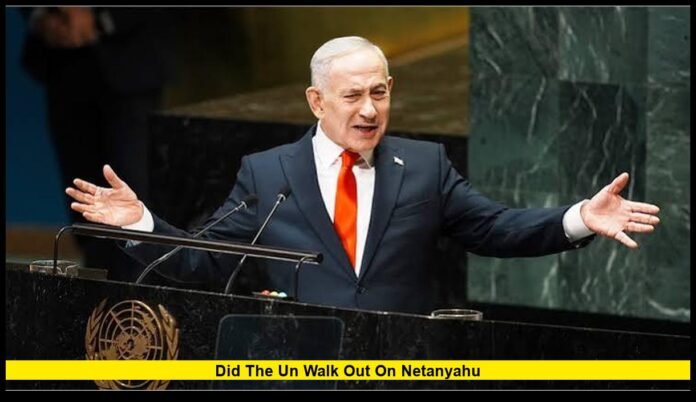 Did the un walk out on netanyahu