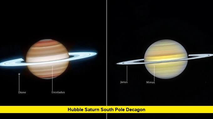 Hubble Saturn South Pole Decagon Hubble Saturn South Pole Decagon