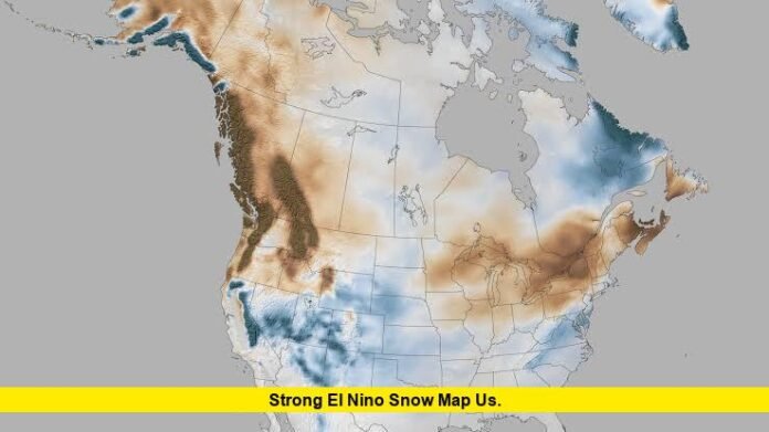 Strong El Nino Snow Map US