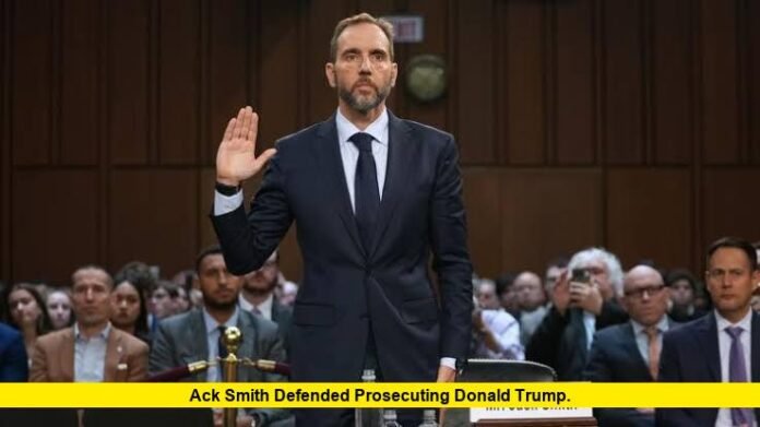 ack Smith defended prosecuting Donald Trump. Sen. Eric Schmitt of Missouri