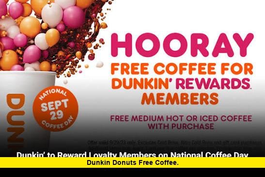Dunkin Donuts Free Coffee