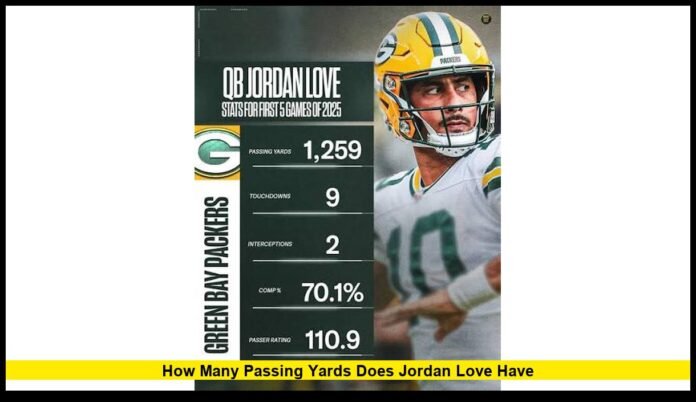 how many passing yards does jordan love have
