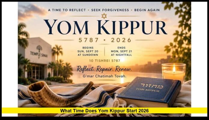 what time does yom kippur start 2026