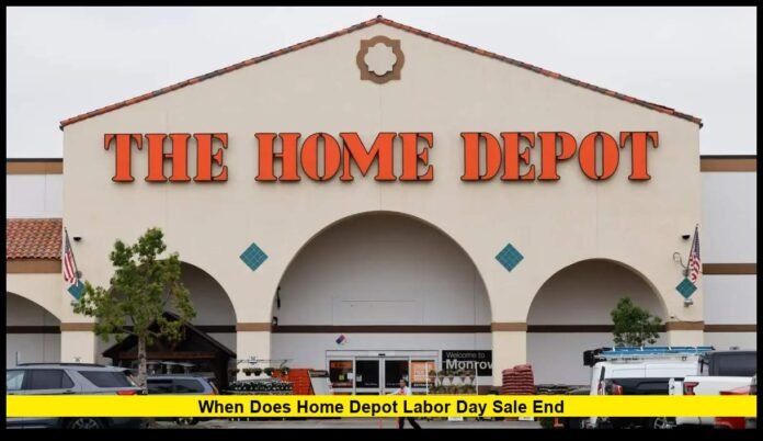 when does home depot labor day sale end