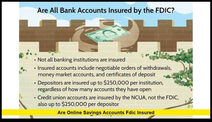are online savings accounts fdic insured