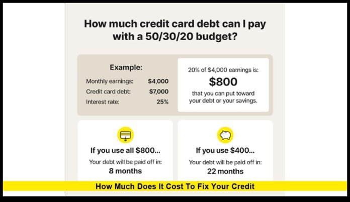 how much does it cost to fix your credit