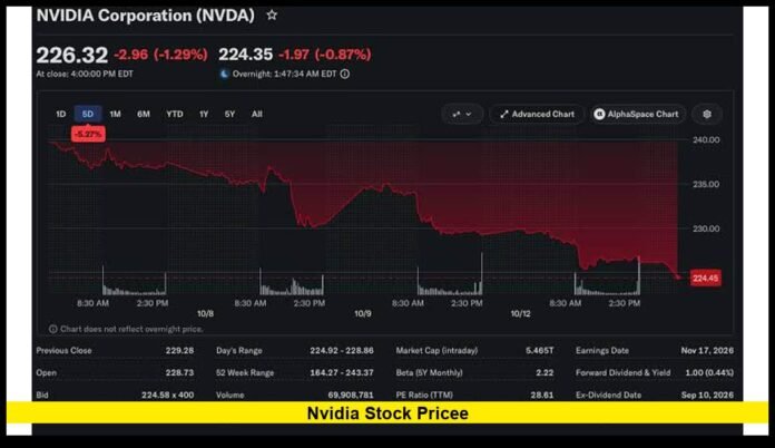 nvidia stock pricee NVDA Shares Slip as Investors Await November Earnings